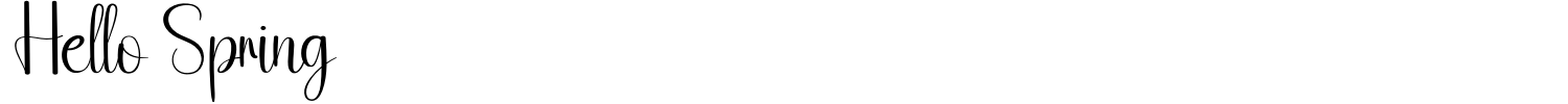 Hello Spring Font preview