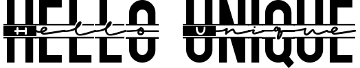 Hello Unique Font preview