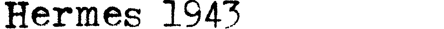 Hermes 1943 Font preview
