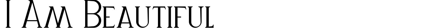 I Am Beautiful Font preview