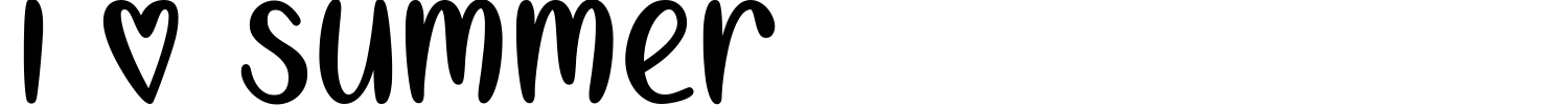 I Heart Summer Font preview