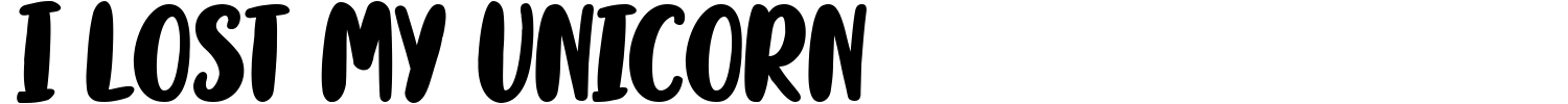 I Lost My Unicorn Font preview