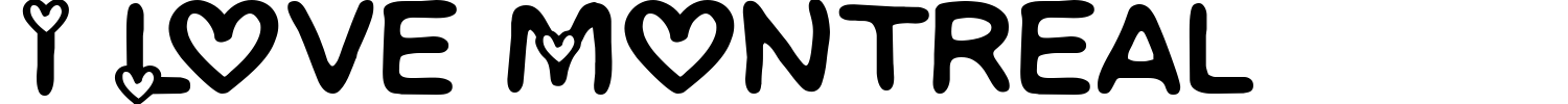 I Love Montreal Font preview
