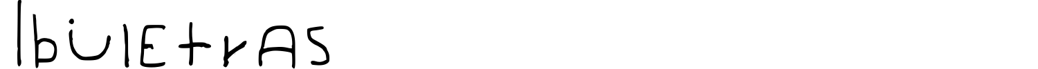 Ibiletras Font preview