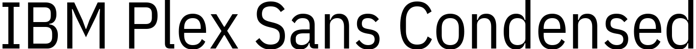 IBM Plex Sans Condensed Font preview