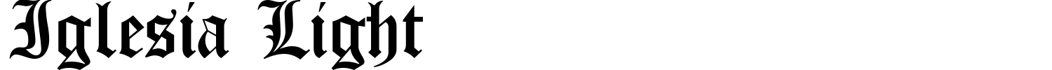 Iglesia Light Font preview