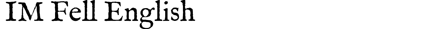 IM Fell English Font preview