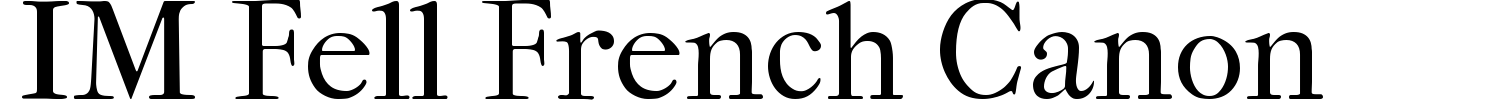 IM Fell French Canon Font preview