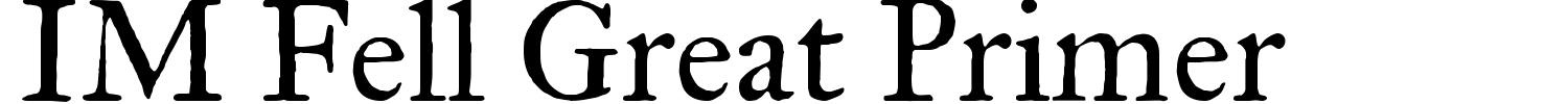 IM Fell Great Primer Font preview