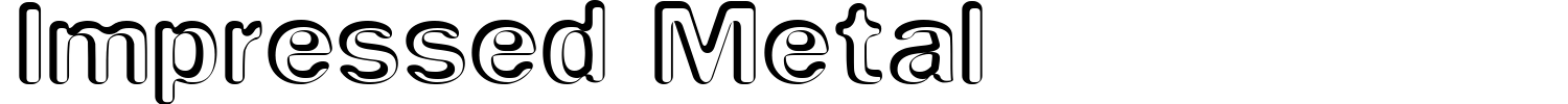 Impressed Metal Font preview