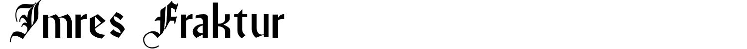 Imres Fraktur Font preview