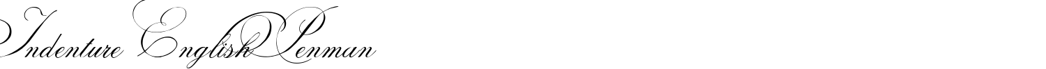 Indenture English Penman Font preview