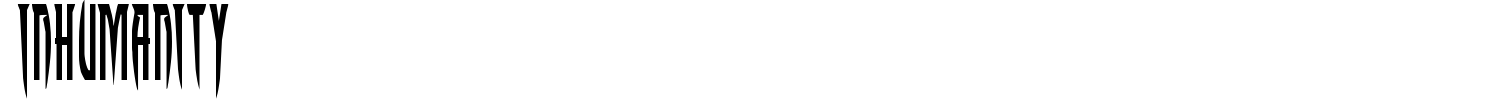 Inhumanity Font preview