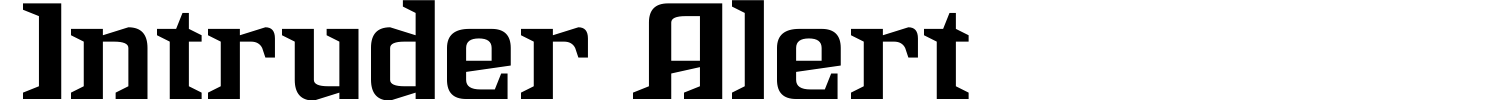 Intruder Alert Font preview