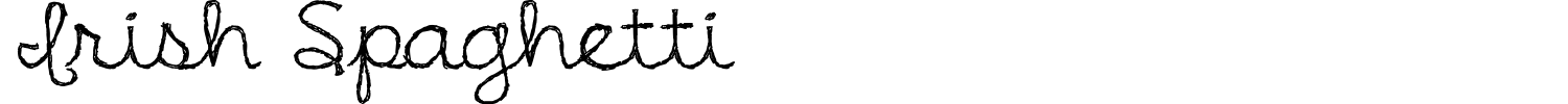 Irish Spaghetti Font preview