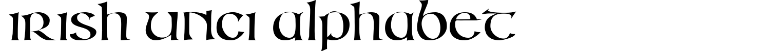 Irish Unci Alphabet Font preview