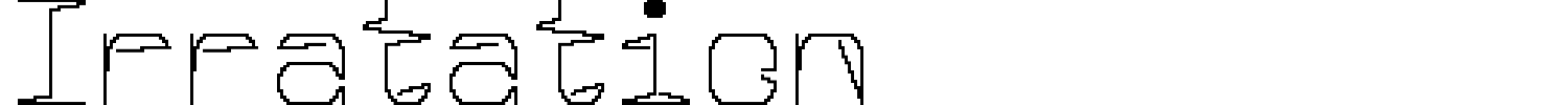 Irratation Font preview