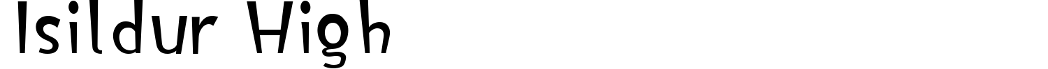 Isildur High Font preview