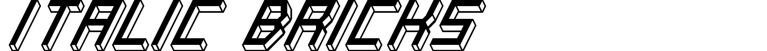 Italic Bricks Font preview
