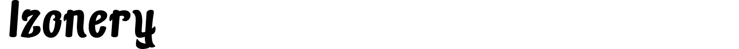Izonery Font preview