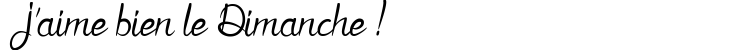 J'aime Bien Le Dimanche Font preview