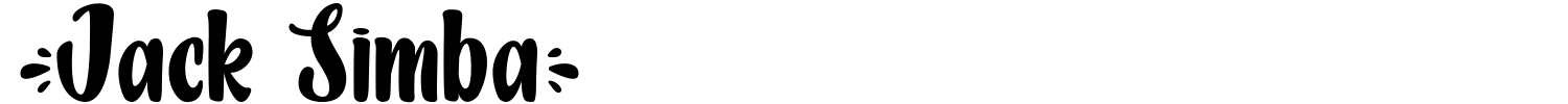 Jack Simba Font preview