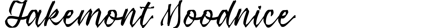 Jakemont Moodnice Font preview
