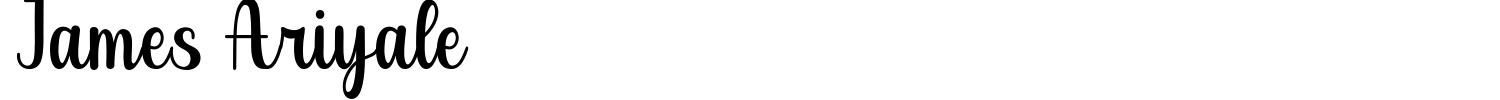 James Ariyale Font preview