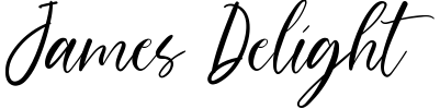 James Delight Font preview