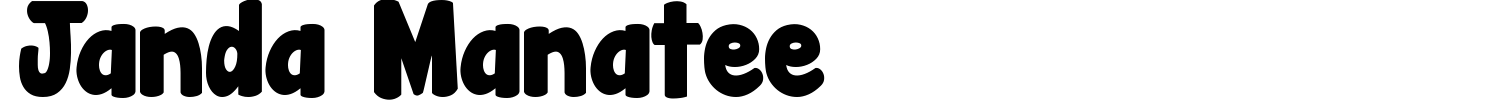 Janda Manatee Font preview