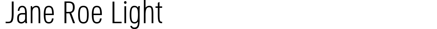 Jane Roe Light Font preview