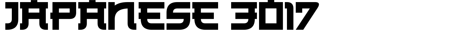 Japanese 3017 Font preview