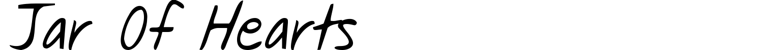 Jar Of Hearts Font preview