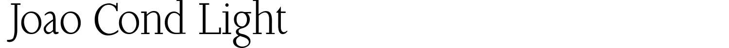 Joao Cond Light Font preview