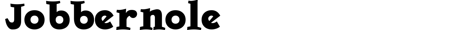 Jobbernole Font preview