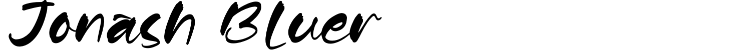 Jonash Bluer Font preview
