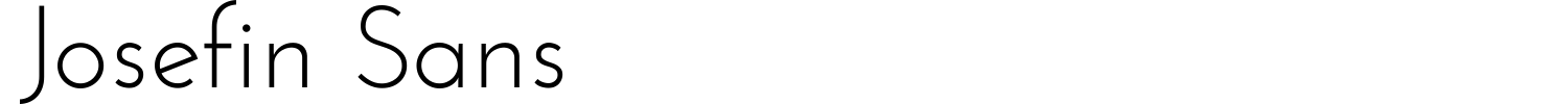 Josefin Sans Font preview