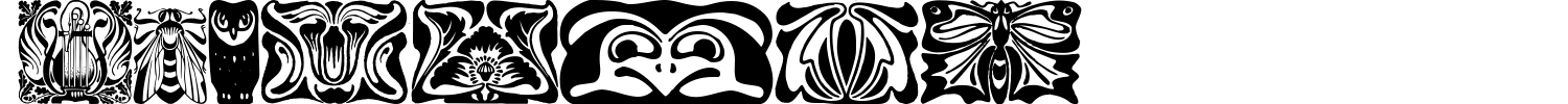 Jugendstil Ornamente Font preview