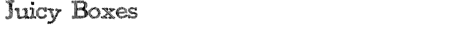 Juicy Boxes Font preview