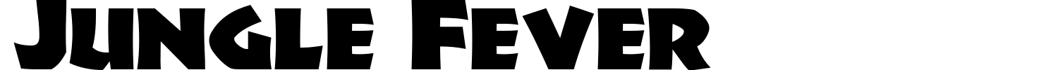 Jungle Fever Font preview