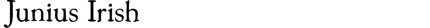 Junius Irish Font preview