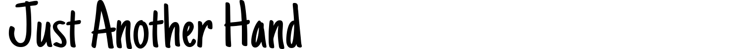 Just Another Hand Font preview