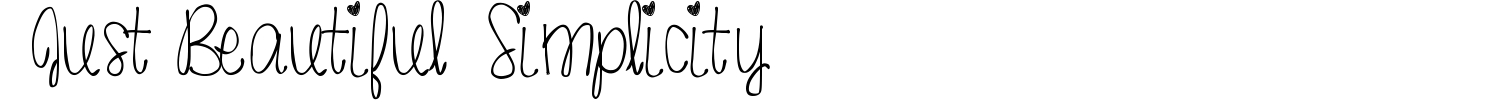 Just Beautiful Simplicity Font preview
