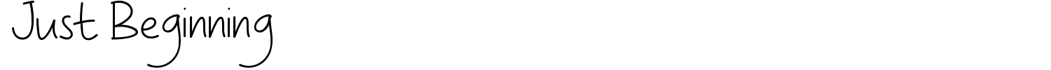 Just Beginning Font preview