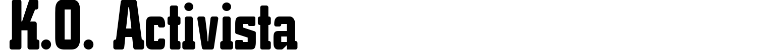 K.O. Activista Font preview