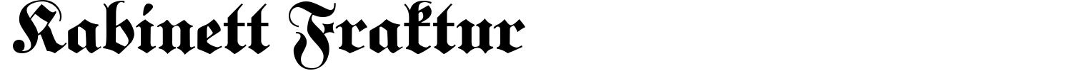 Kabinett Fraktur Font preview