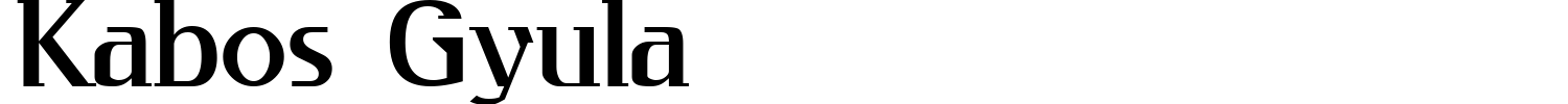 Kabos Gyula Font preview