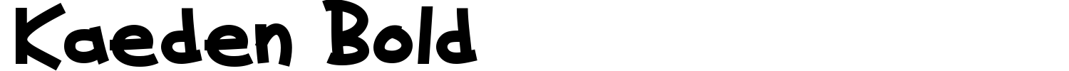 Kaeden Bold Font preview