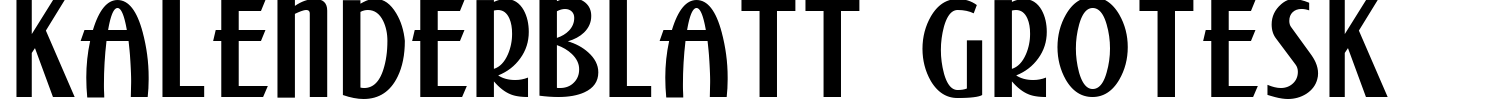 Kalenderblatt Grotesk Font preview