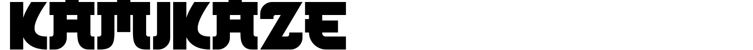 Kamikaze Font preview